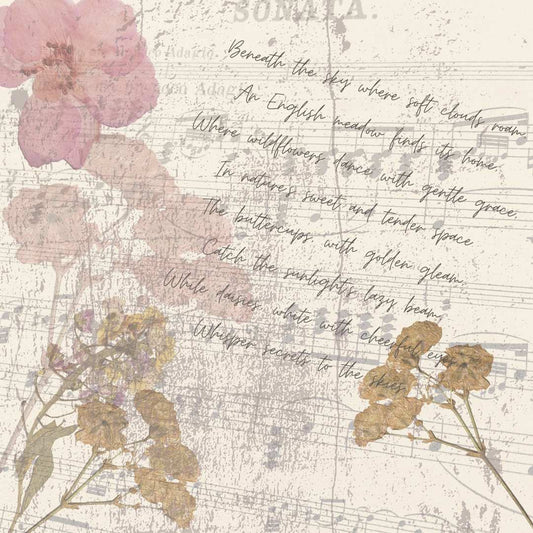 12 Original Unique Collage Craft Papers Music and Flowers Vintage style Digital