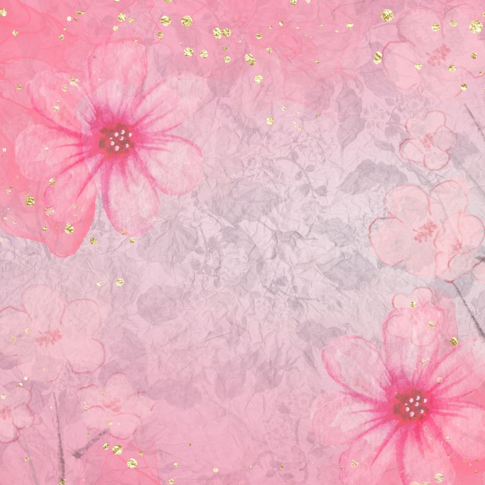12 Dusty Pink Vintage Flower Collage papers - Digital