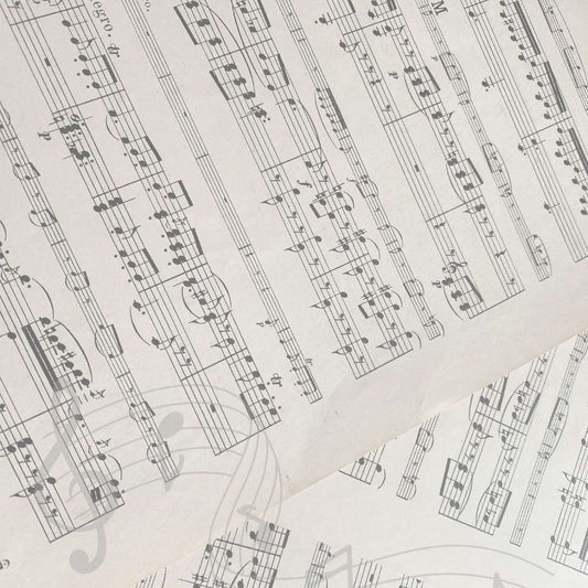 12 Original Vintage Music Collage paper for craft and card making