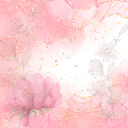 12 Dusty Pink Vintage Flower Collage papers - Digital