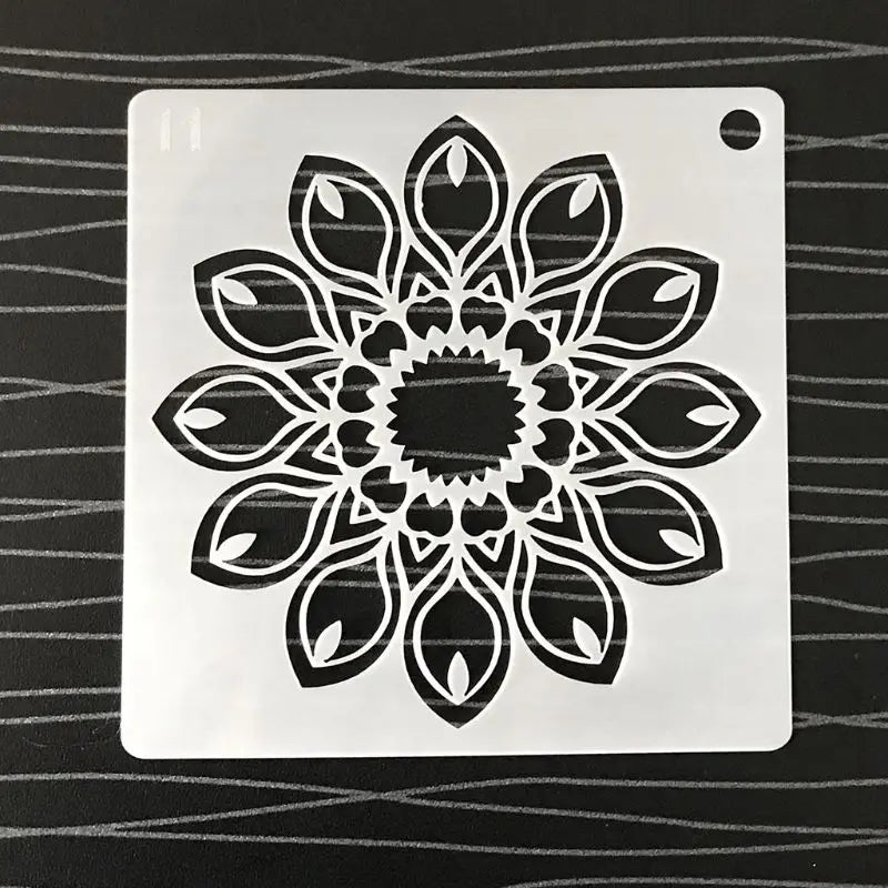 48pcs/set Mandala Stencils DIY Painting Scrapbook Coloring Embossing Album Decor
