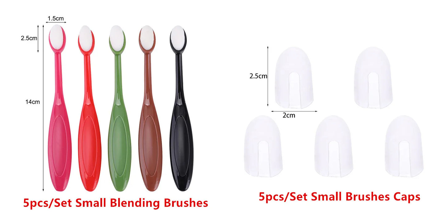 5pcs/set Small Smooth Blending Brushes for stencils and acrylic painting