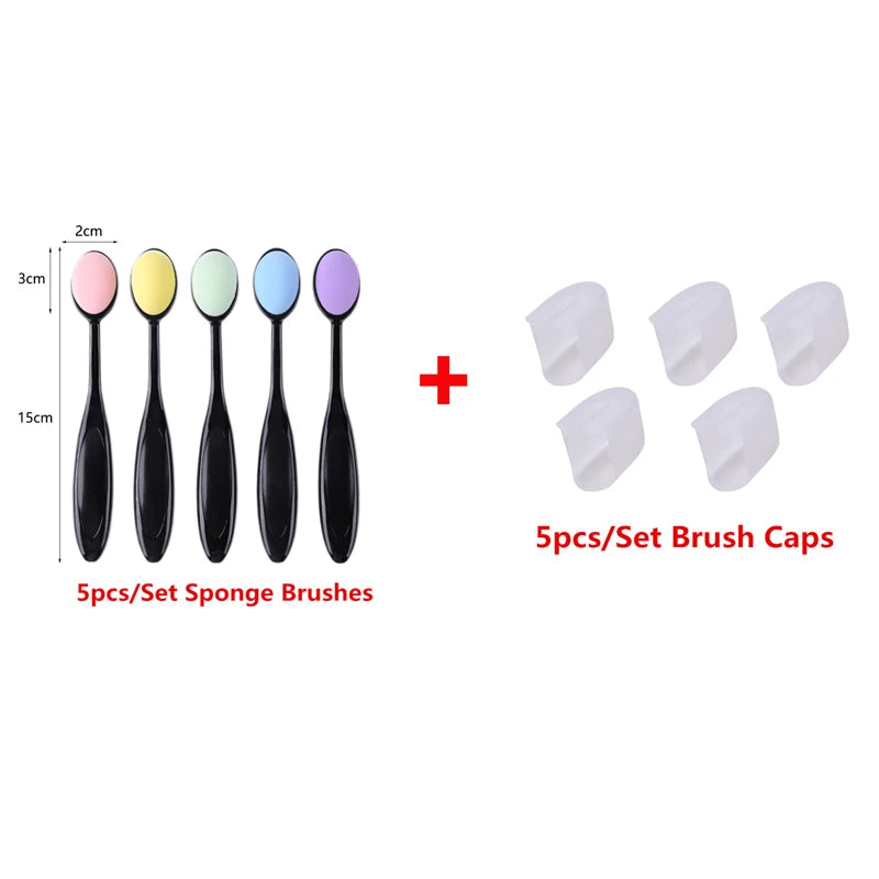 5pcs/set Blending Sponge Brushes Caps Useful for Blending ink Painting Brushes Flat Kit Tools for DIY Scrapbooking Cards